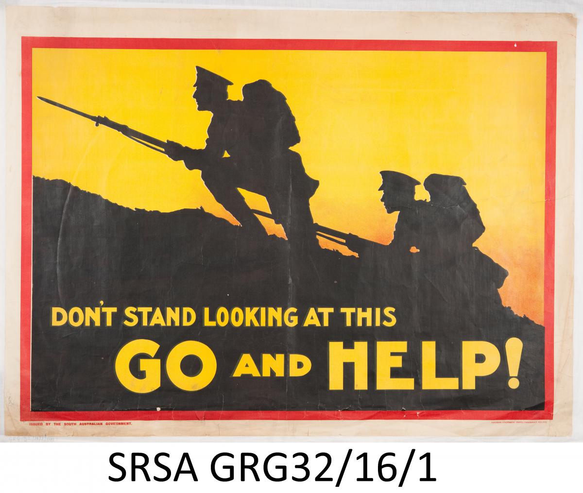 GRG32/16 World War One Recruitment poster - Don't Stand looking at this